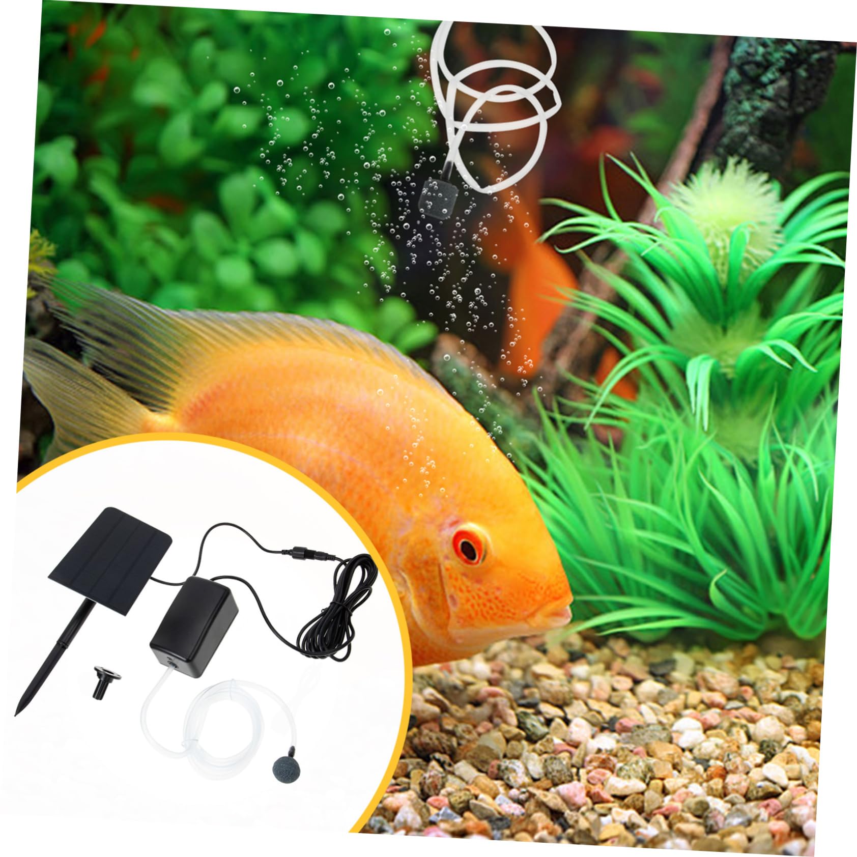 UPKOCH 2 Sätze Sauerstoffpumpe im Freien tragbar Aquarium Teich Solar- Fischluftpumpe Sauerstoffverstärkungspumpen solarbelüfter pumpe Solar Sauerstoffsteigerungspumpe Abs Schwarz