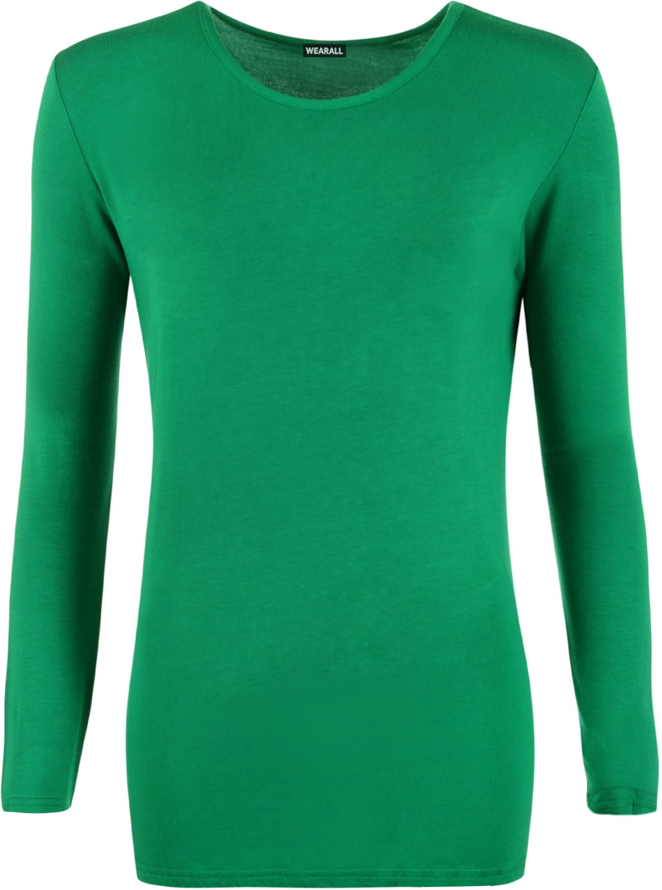 WearAll Ladies Long Sleeve T-Shirt Top Womens Plus Sizes - Jade - 22/24
