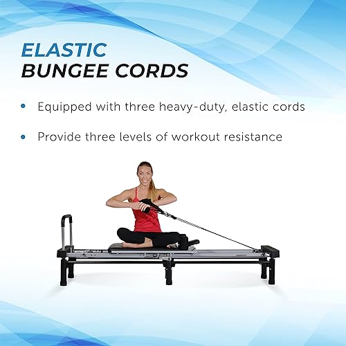 Miniatura 6 de AeroPilates Reformer 266 - Máquina de entrenamiento de Pilates Reformer para gimnasio en casa - Rebote de entrenamiento cardiovascular - Capacidad