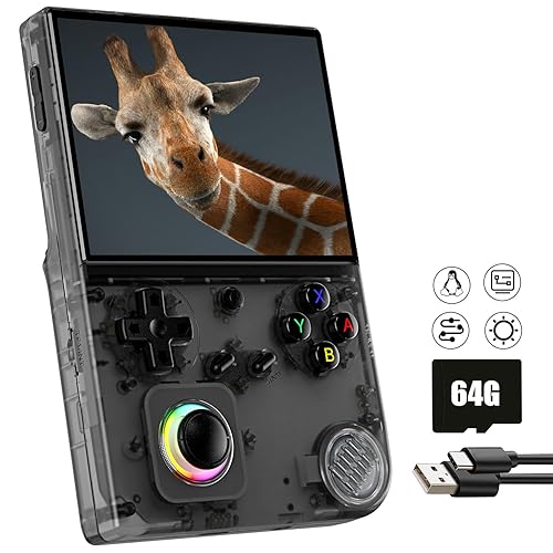 Miniatura 1 de Aivuidbs RG40XX V Handheld Game Console, 4.0 Inch IPS Screen, 64GB TF Card, 5223 Pre-Installed Games, 5G WiFi, Bluetooth 4.2, HDMI Output, Retro