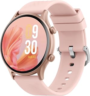 DLLBIFIT Mulheres Smartwatch IP67 À Prova D'água Chamada Bluetooth Casual Relógios Para Android iOS (Rose Gold)