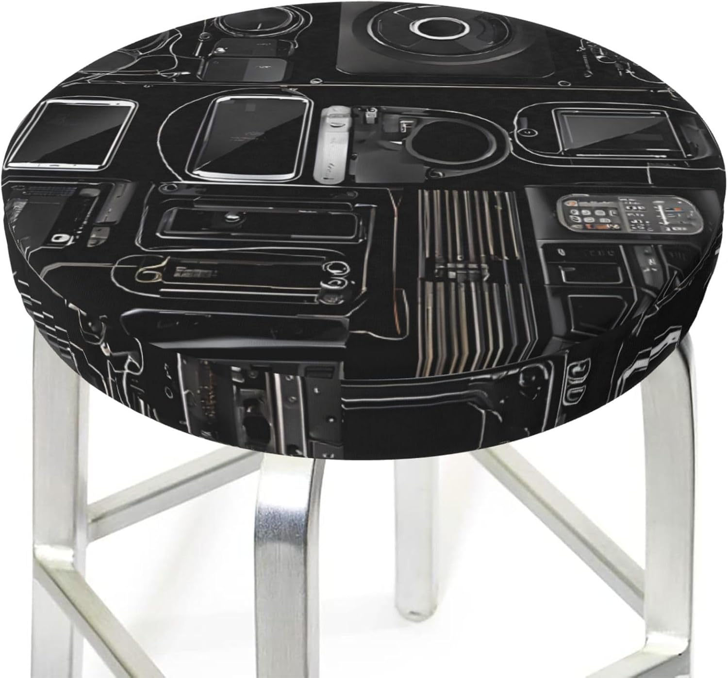 Round Bar Stool Seat Cover for Home Kitchen Dining Chair - 14 inch