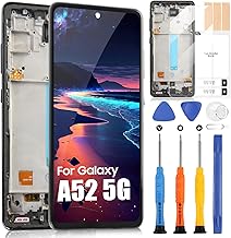 OLED Screen for Samsung Galaxy A52 5G LCD Display, for Samsung A52 5G A526 SM-A526B A526U LCD Touchscreen Digitazer Assembly Replacement with Repair Kit (Fingerprint Support)