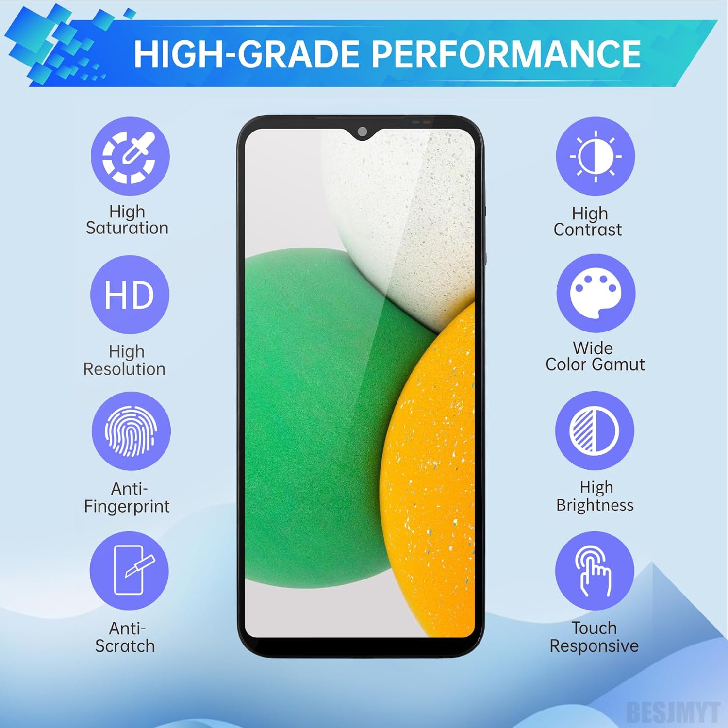 for Samsung Galaxy A03 Core Screen Replacement with Frame LCD Display Touch Digitizer Full Assembly Fix Glass with Repair Tools Kit SM-A032F (A032F/DS A032M/DS)