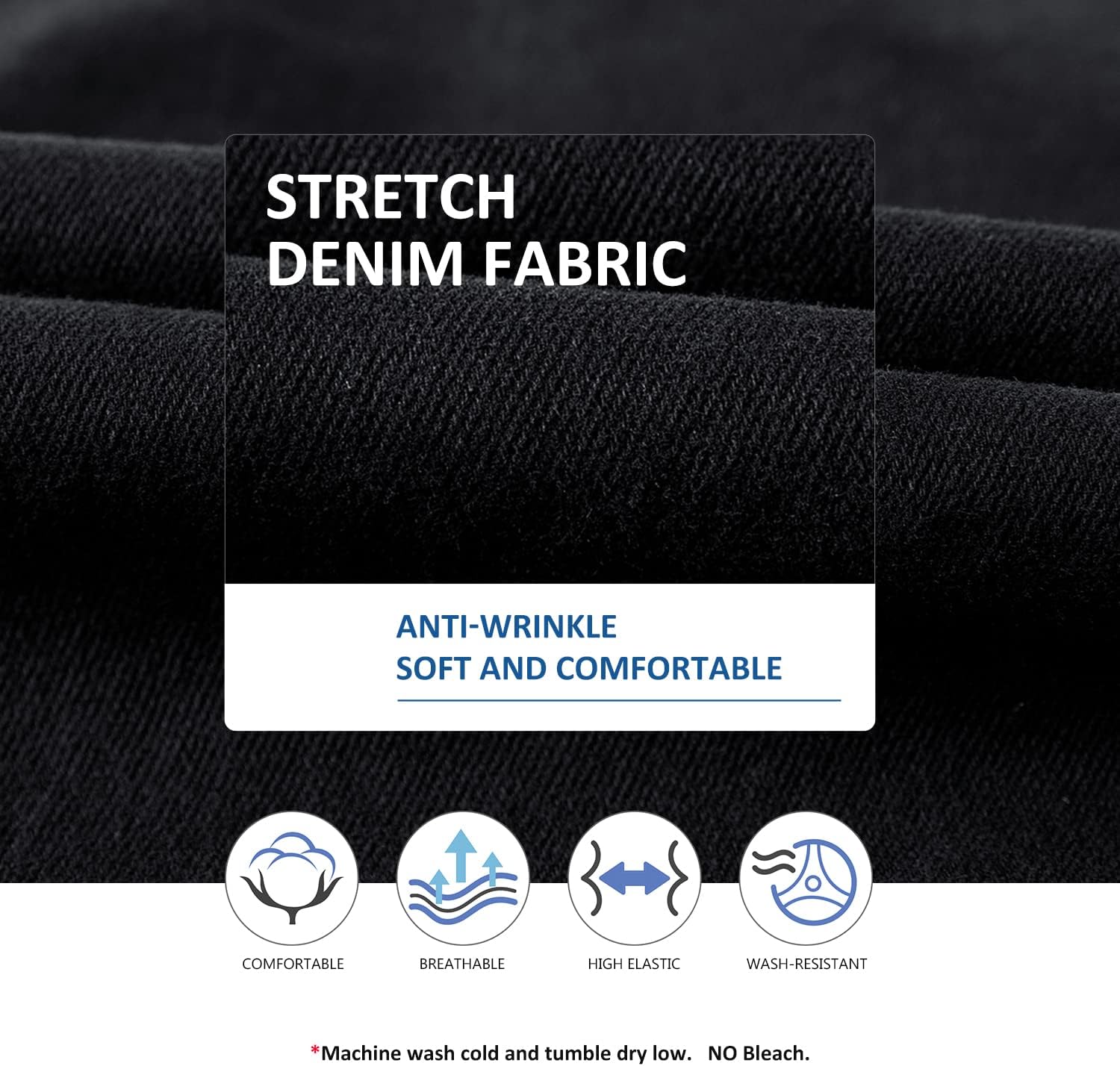 Men's Casual Jean Vest Stretchy Motorcycle Denim Sleeveless Vest - Image 5