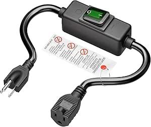 3-Prong Outdoor Waterproof Extension Switch Cord, in-Line On/Off Switch ...