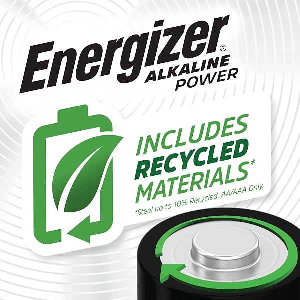 Energizer Alkaline Power - AA Batteries (48 Pack) - Double A Battery 1.5V - Up To 50% Longer Lasting - For Everyday Devices - 100% Recyclable Packaging - 7 Year Shelf-Life [Amazon Exclusive] AA (48 Pack) - 2