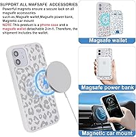 Vista 3 de Havaya Funda para iPhone 12 y iPhone 12 Pro, cartera compatible con magsaf 2 en 1, desmontable magnética con tarjetero y ranura trasera