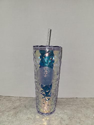 Miniatura 2 de Starbucks Vaso de cristal transparente con prisma de diamante para vacaciones de Navidad, 24 onzas