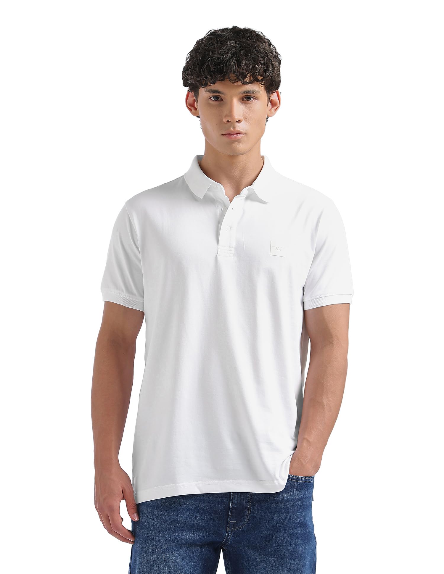 flying machine Men's Regular Fit Polo T-Shirt | Solid Pattern-picture-44
