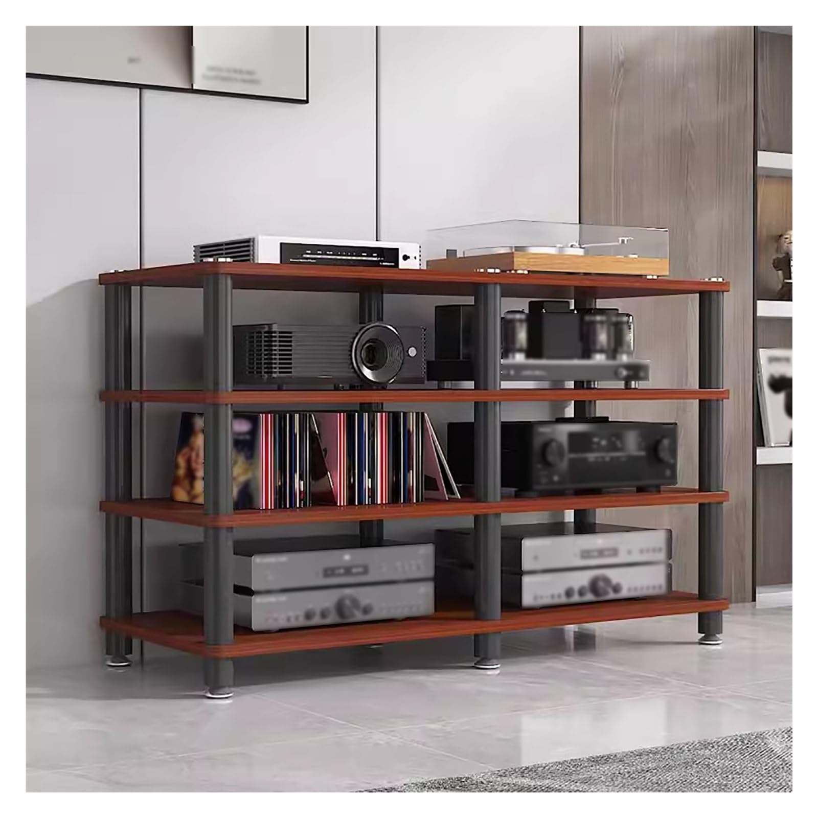 Support stéréo pour TV multimédia résolvant la surchauffe des amplificateurs et le manque de place