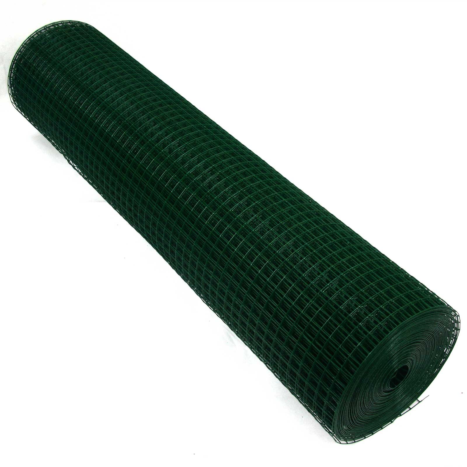 Garmix Volierendraht Maschendraht 4-Eck Drahtgitter Drahtzaun Grün 12x12mm (200cm x 15m 1,20mm)