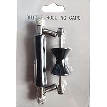 Guitar Rolling Capo Sliding Capo Adjustable Capo Rubber and Stainless Steel Capo for Tuning Tone of String Instruments Like Folk Classic Acoustic Electric Guitar Ukulele Mandolin Banjo