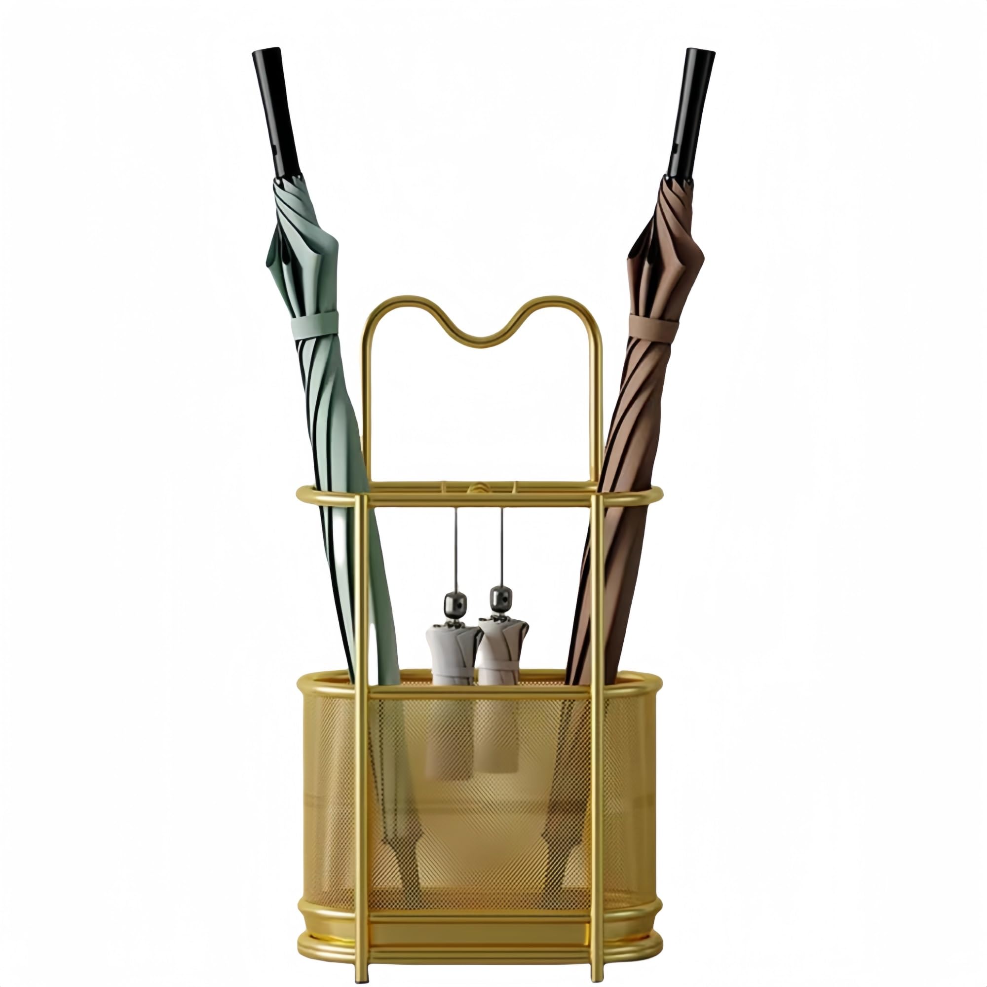GHHVFEC Metal Umbrella Bucket, Stylish Storage for Magazines & Newspapers, Perfect for Home Office Entryway or Hallway Decor, Functional and Chic nizer