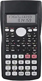 Calculadora Científica de Engenharia, 240 Funções, Display de Linha Dupla, Ideal para Escola e Escritório (Preto)