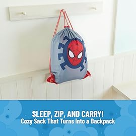 Jay Franco Marvel Spiderman Spidey Dots Slumber Sack - Cozy & Warm Kids Lightweight Slumber Bag/Sleeping Bag