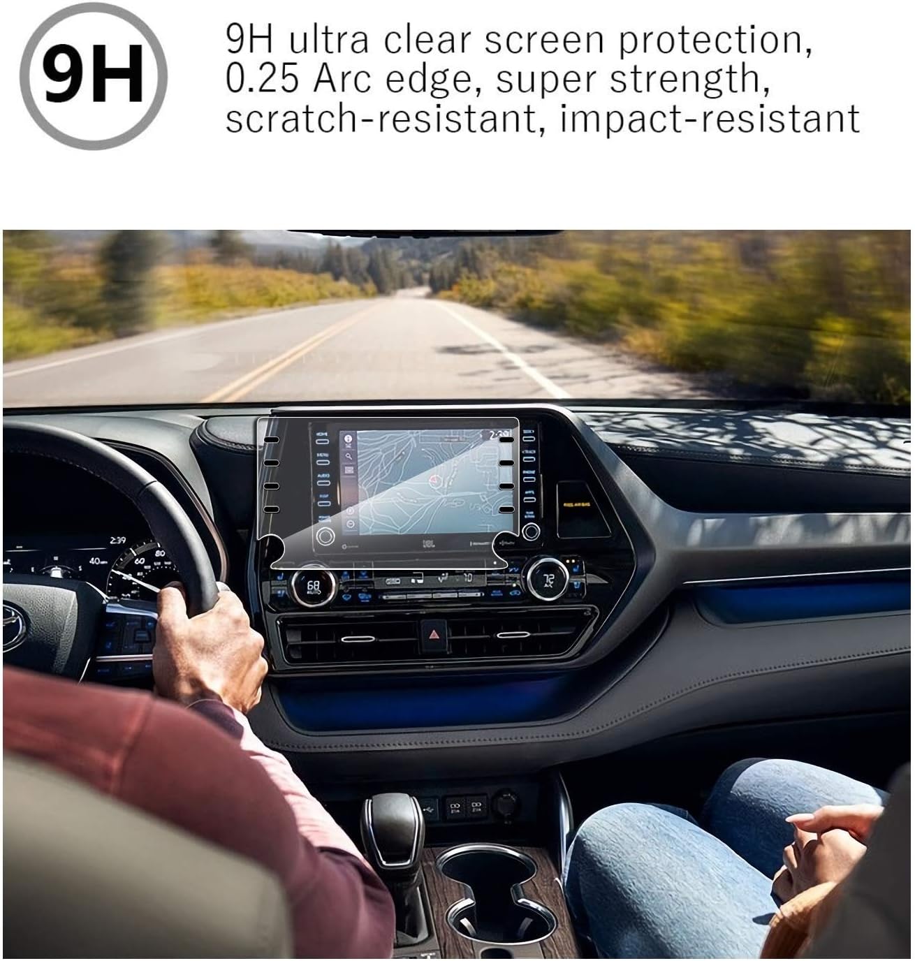 mbsix tempered glass screen protector compatiple with 2020 highlander 8 inch touch screenhd clearscratch resistantanti glareprotecting toyota 8 in