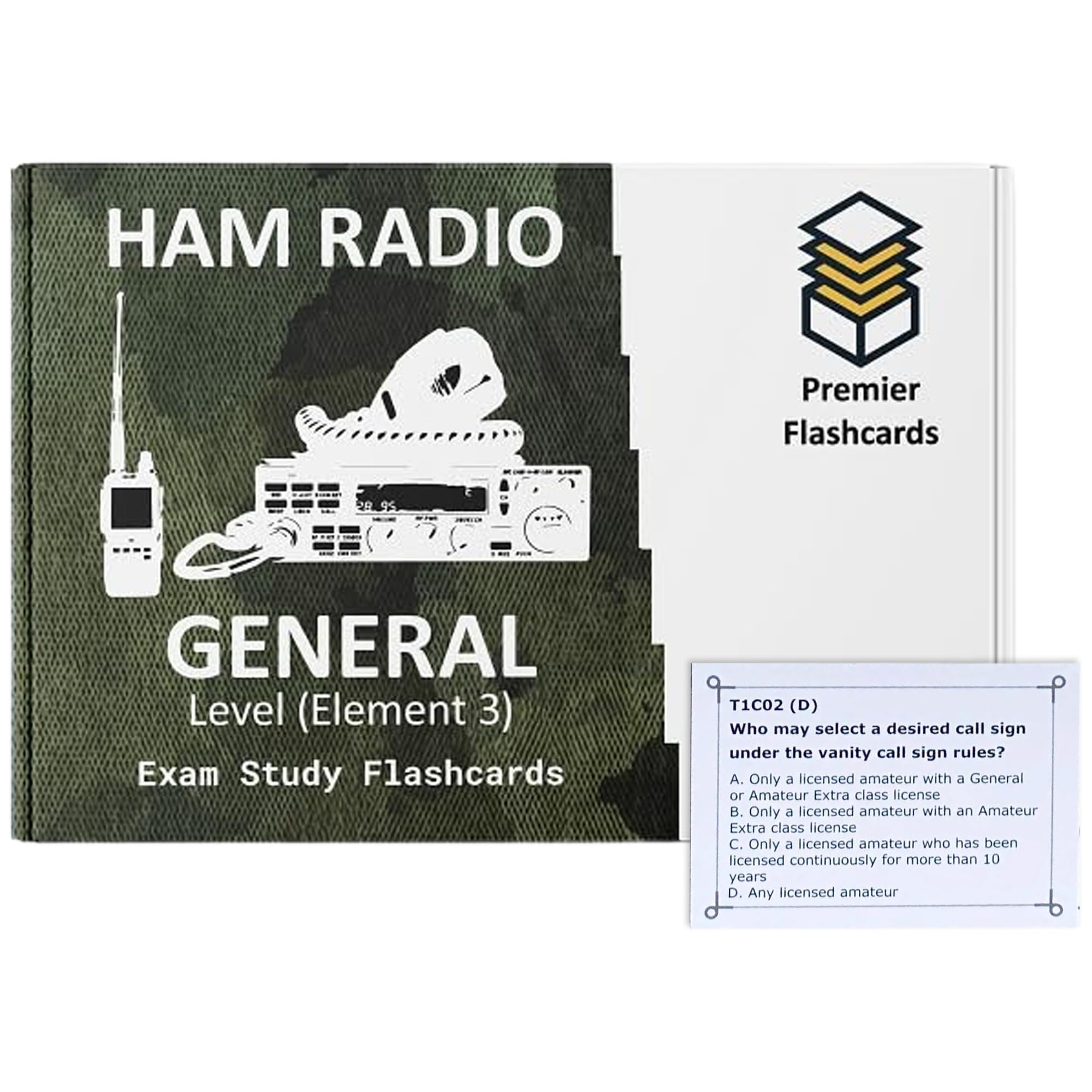 Premier Flashcards- ARRL Ham Radio General License Study Flashcards | Every Question and Answer for The General (Element 3) License Exam | Made in USA | *Exam Effective Date 2023-2027*