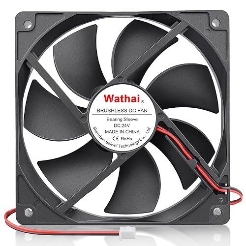 Wathai 4.724x4.724x0.984 in 4.724 in 24v caso ventilador PC refrigeración DC sin escobillas motor ventilador alto flujo de aire
