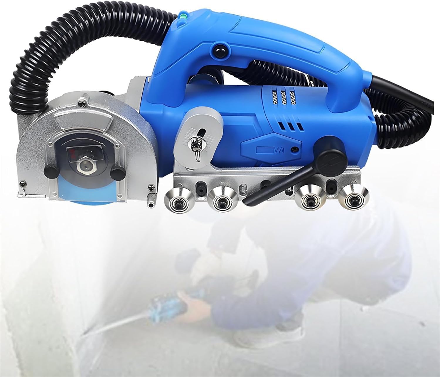 Herramienta eléctrica de eliminación de lechada, máquina de eliminación de lechada de azulejos de 9000 RPM para limpiar lechada, máquina portátil de costura de azulejos de suelo autoaspirante para