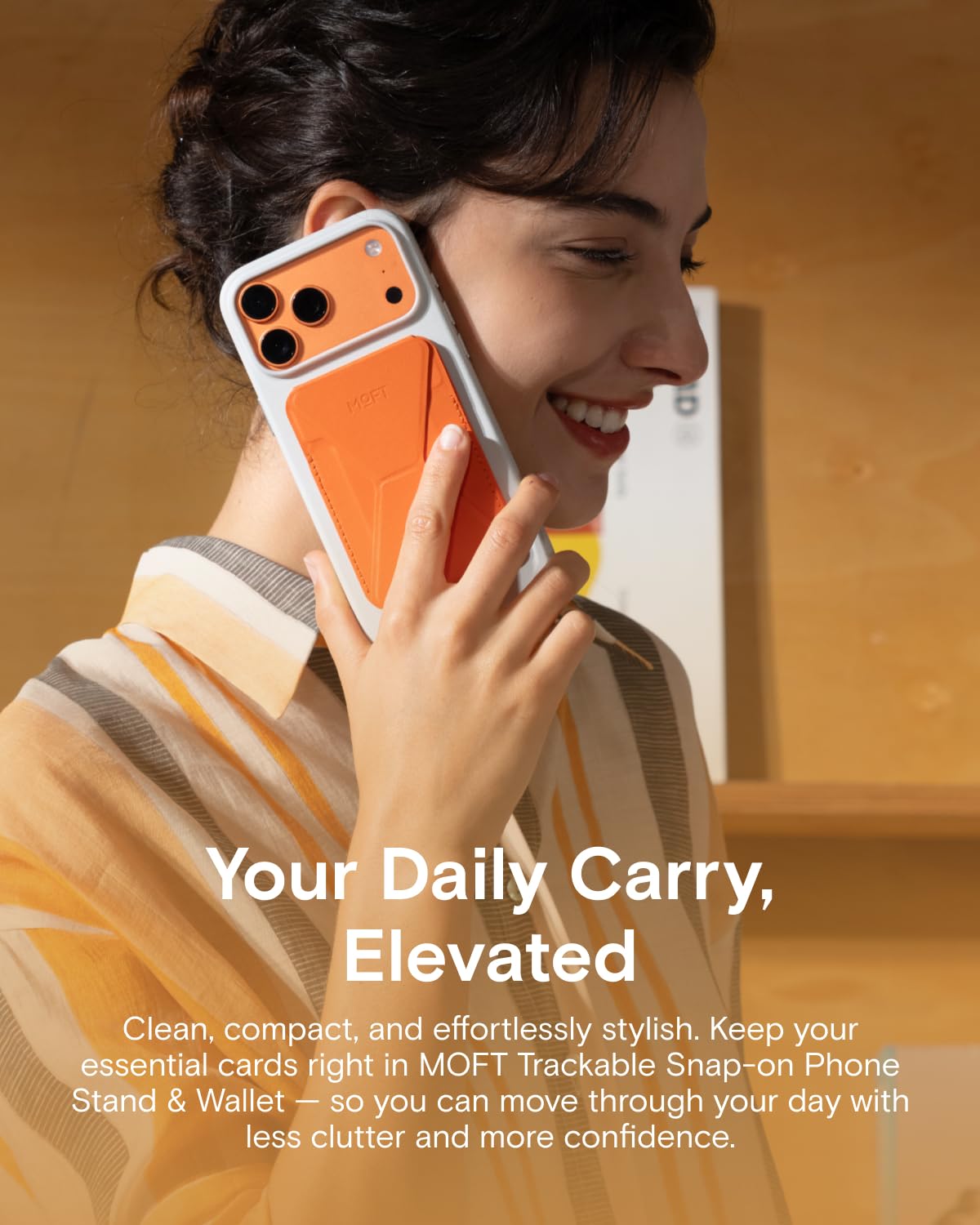 MOFT Stojak na portfel, magnetyczny, kompatybilny z Apple Wo ist? - Ultrasmukły magnetyczny uchwyt na karty, regulowany stojak na telefon komórkowy 3 w 1, do iPhone 17/16/15/14/13/12
