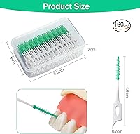 Vista 2 de 160 PCS Palillos Dentales Portátiles de Gel de Sílice Suave con Hilo Dental, Suaves Originales, Adecuados para el Cuidado Bucal de Adultos y Niños