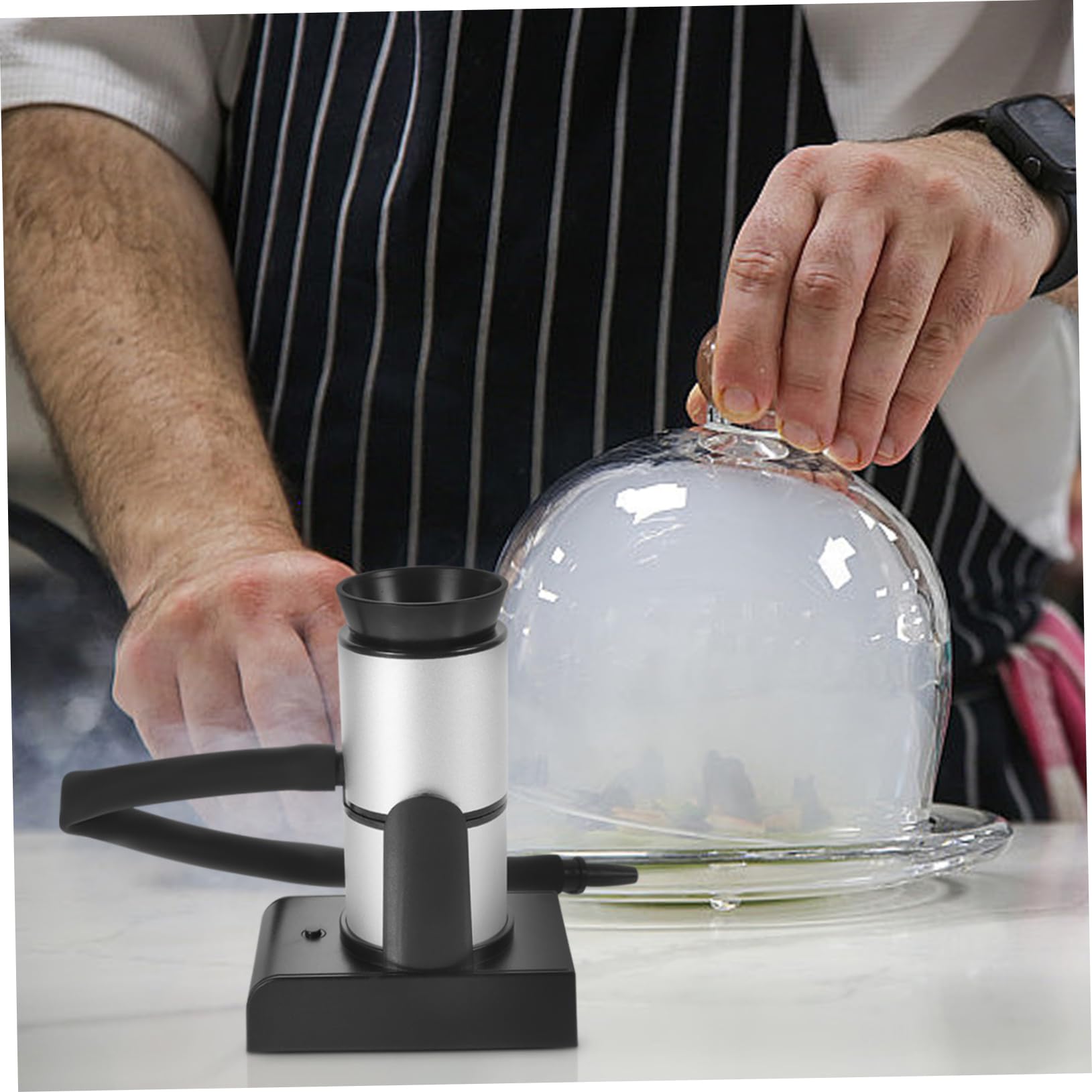 BESPORTBLE 1set Infusore Di Portatile Per Bbq Affumicatore Da Cucina Con Segatura Per Steak e Alimenti Design Compatto e Leggero Facile Da Usare e Conservare Per Eventi e All Aperto