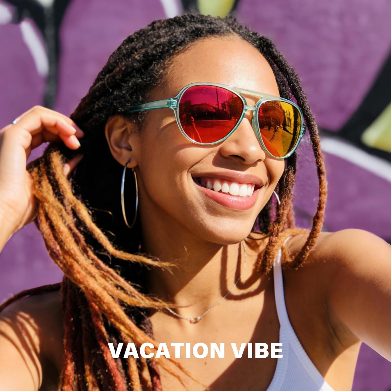 KUGUAOK Polarized Aviator Sunglasses for Women Sporty Style Running Sun Glasses Tangle Free Frame Vintage Trendy Shades