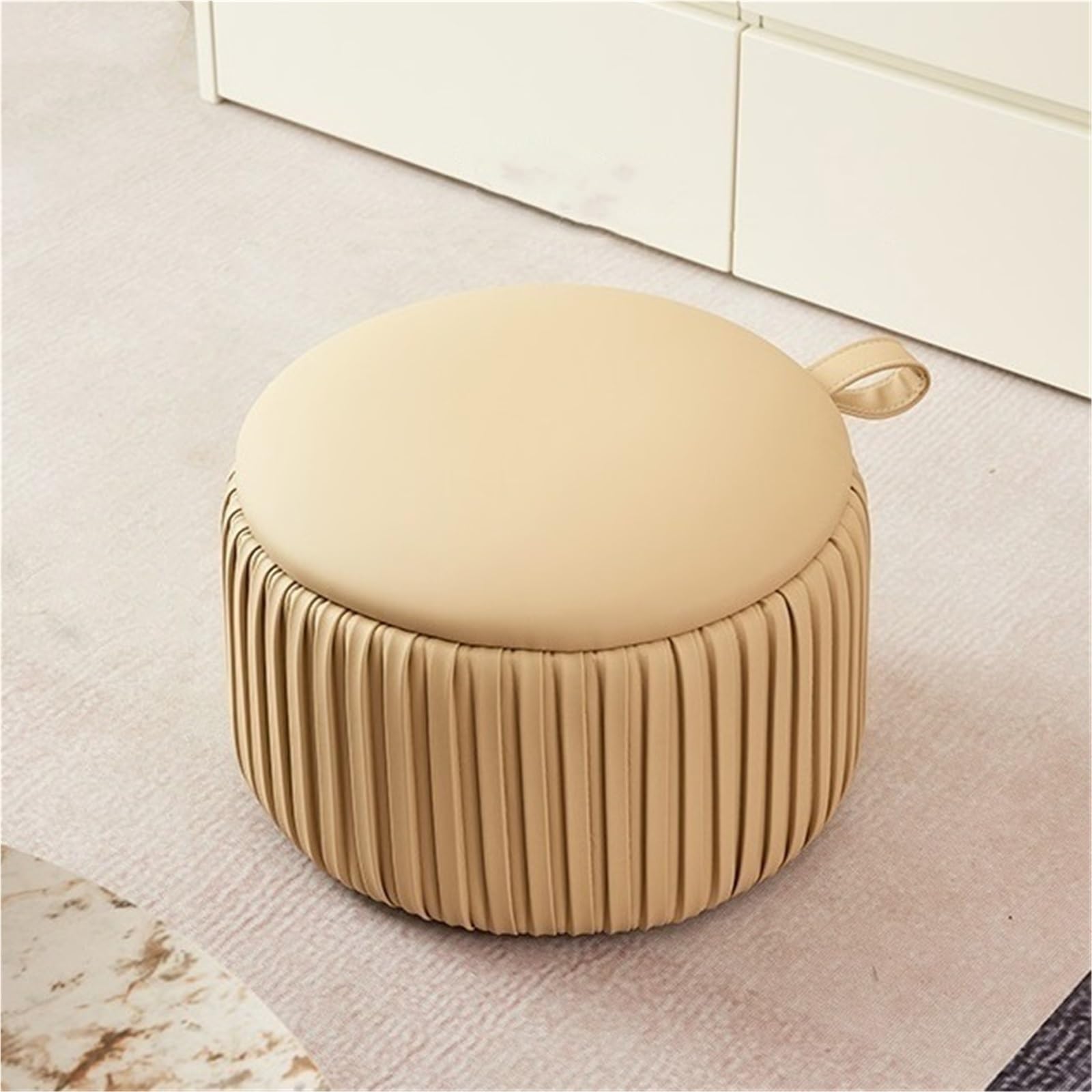 Chaise de coiffeuse en cuir de style contemporain pour chambre
