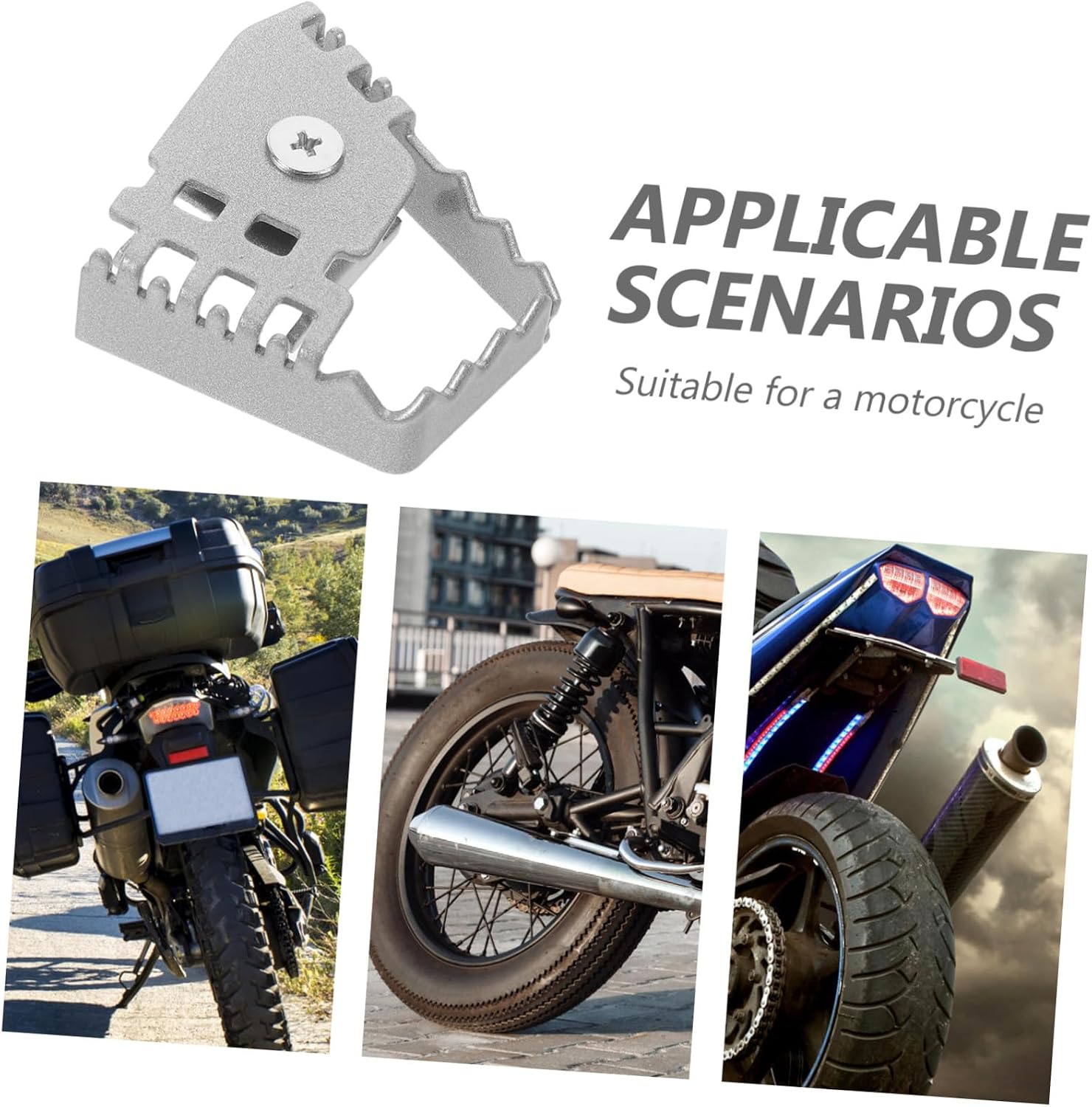BESTOYARD Aluminum Alloy Rear Brake Pedal Extender for Motorcycle Brake Pedal Assemblies Resisting Bending and Deformation Minimizing Ankle Fatigue for Road Riding and Touring