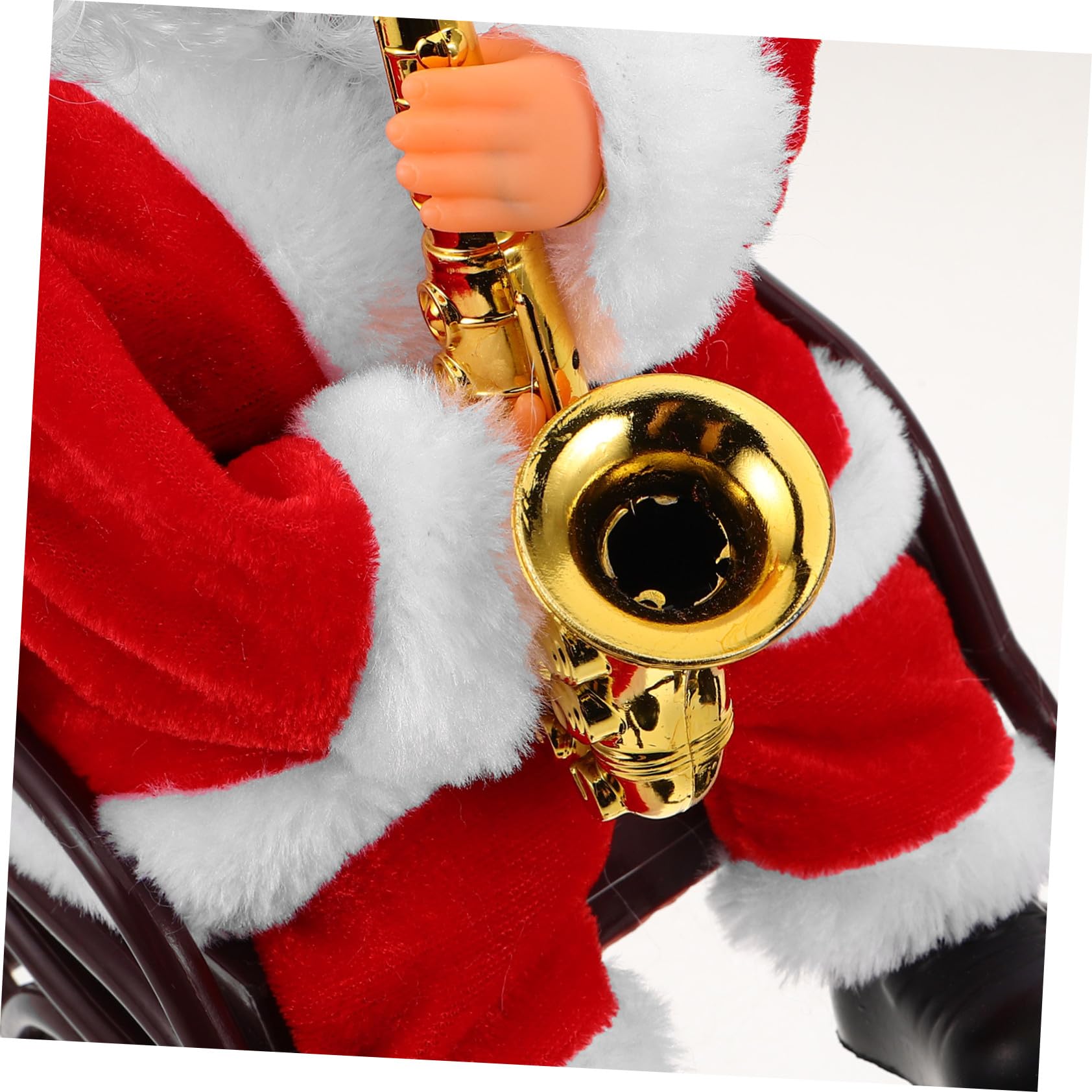 Mipcase Figura de Papá Noel Eléctrico con Música Silla de Ruedas Juguete Navideño Decorativo para Mesa Regalo Original para Fiestas y Decoración Festiva