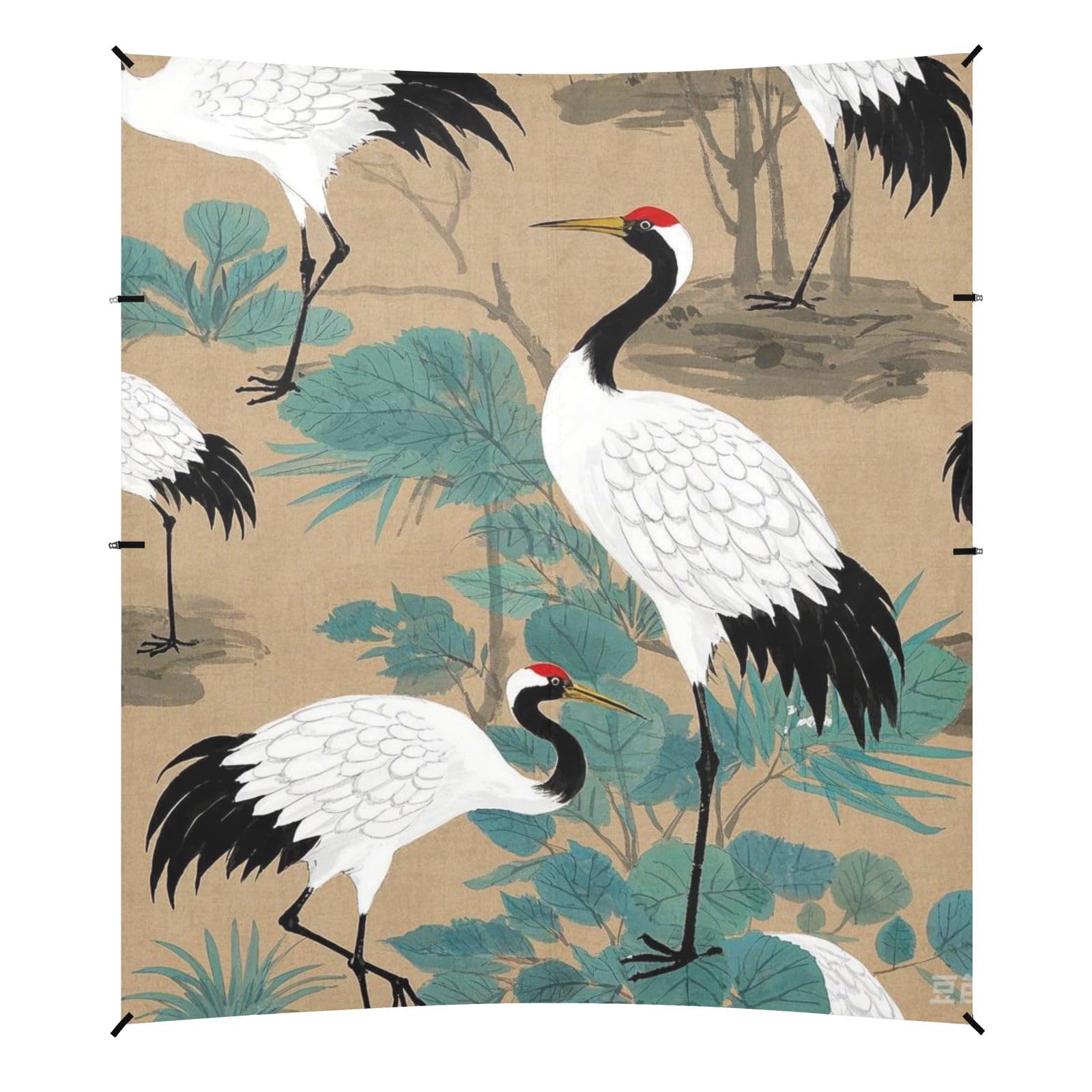 Grand pare-soleil pliable avec pelle à sable, sacs de sable, poteaux de stabilité pour les voyages en famille, les pique-niques et le camping Beige