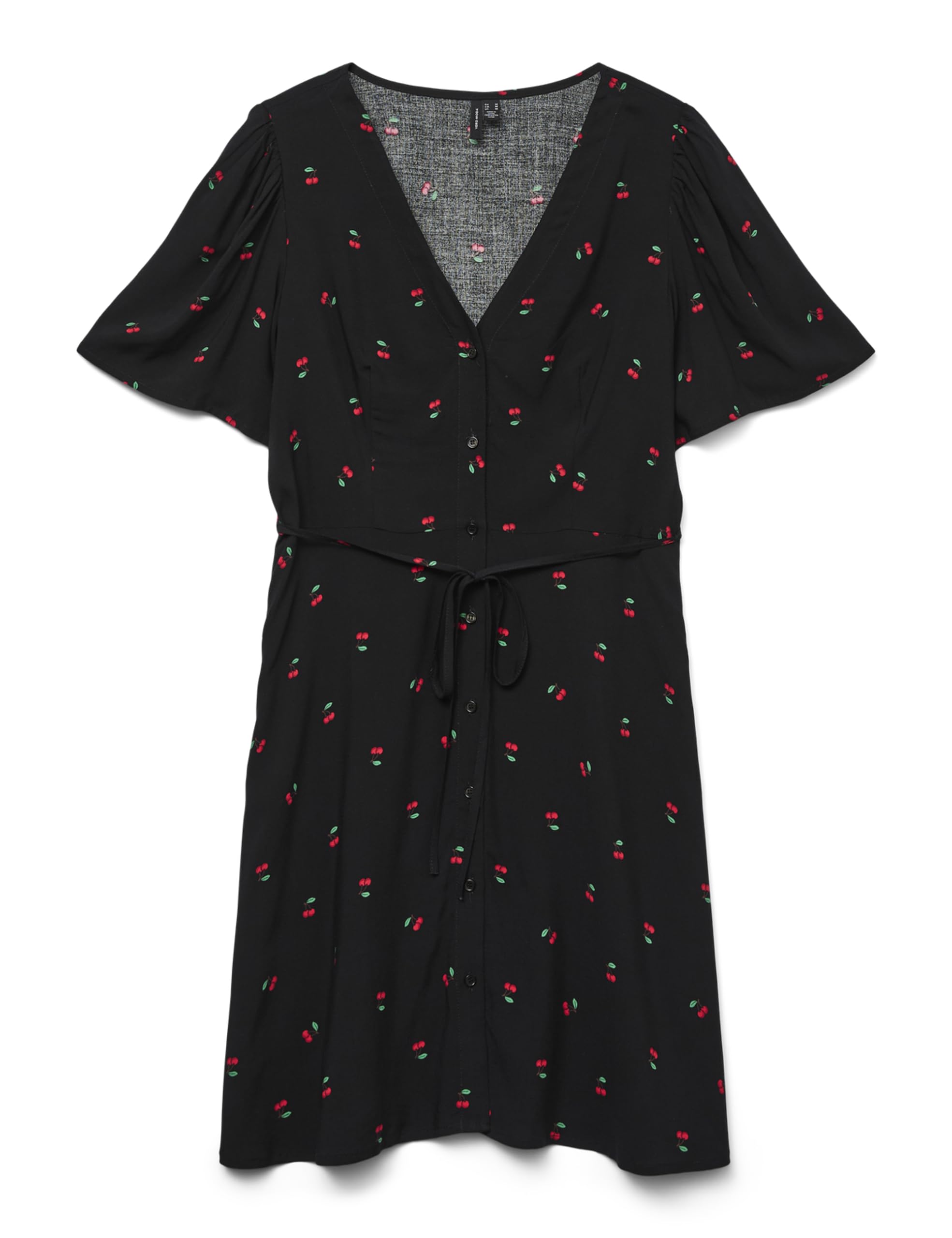 VERO MODA Vmalba SS Short Dress WVN Ga Noos, Black, L