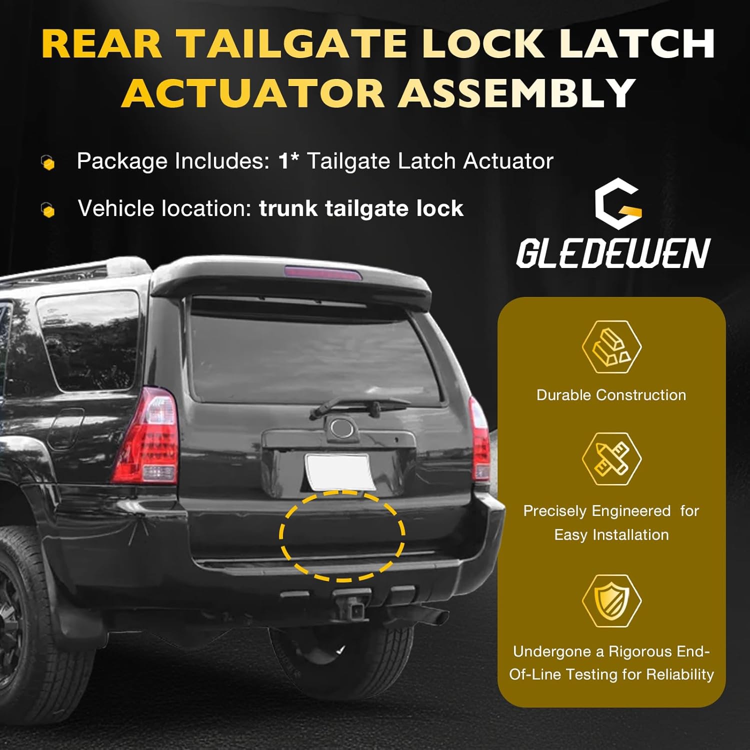 Rear Tailgate Lock Latch Actuator Assembly for Toyota 4runner 2003-2009 Trunk Lock Actuator Replacement 69110-35090 69110-35060 69110-35062