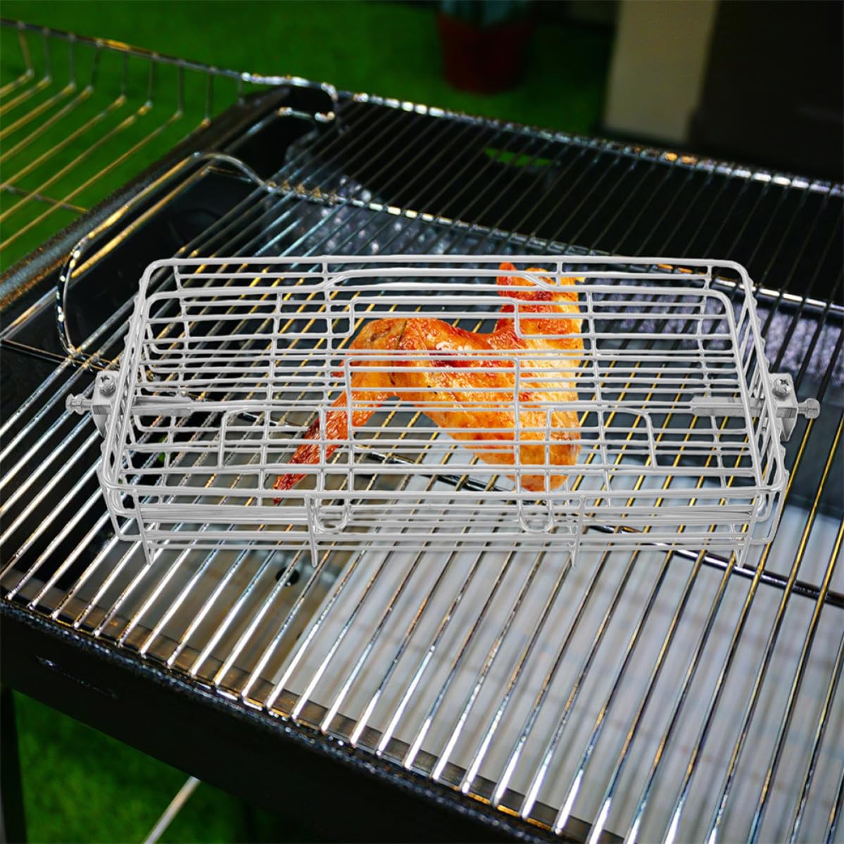 VALICLUD Cestino per Griglia Regolabile in Acciaio Inox, Cestino per Grigliate di Pesce, Argento, per Verdure e Pesce, Famiglia e Barbecue