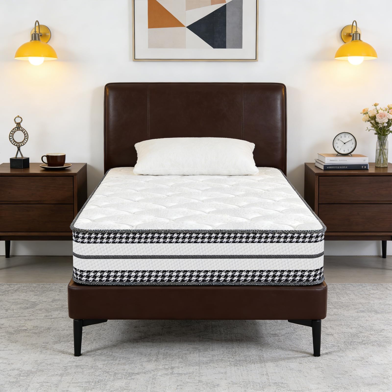 Matelas PerfectSleep 90x200 cm - Soutien Mousse à mémoire de Forme + Blue Latex - matelas Soulagement du dos - Mi-ferme - Respirant - 10 Zones - Haute Densité - Oeko-Tex - Durable -Épaisseur 26cm