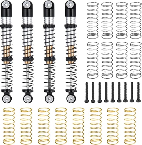 Metal 2.087 in Skocks Kit RC Crawler Amortiguador largo amortiguador para 124 Axial Scx24 Vehículo Deadbolt C10 AXI00005 AXI00006 (negro)