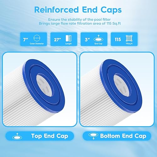 Miniatura 3 de Jandy CL460 - Cartucho de filtro de piscina de repuesto para CV460, PJAN115, C-7468, PJAN115-PAK4, FC-6410, FC-0810, XLS-705, 115 pies cuadrados, 4