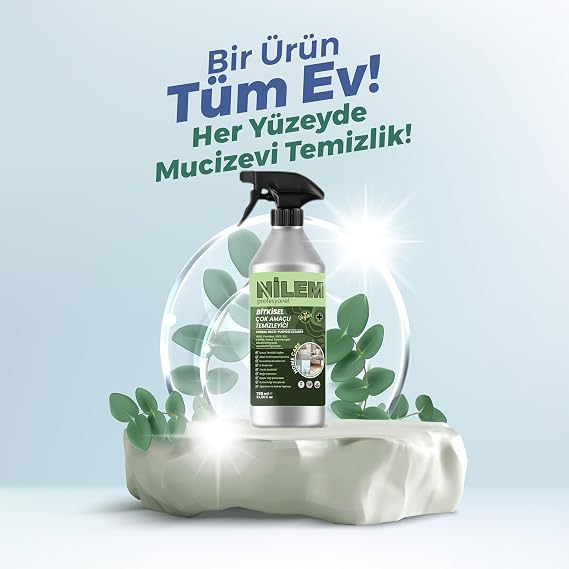 Nilem Profesyonel%100 Bitkisel Çok Amaçlı Temizleyici Vegan Leke Çıkarıcı - Yağ Çözücü 750 ml