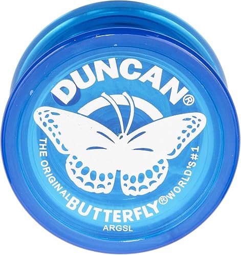 Duncan Toys Butterfly - Yoyó para principiantes con cuerda, eje de acero y cuerpo de plástico, color azul