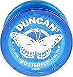 Duncan Toys Butterfly Yo-Yo, Beginner Yo-Yo with String, Steel Axle and Plastic Body, Blue
