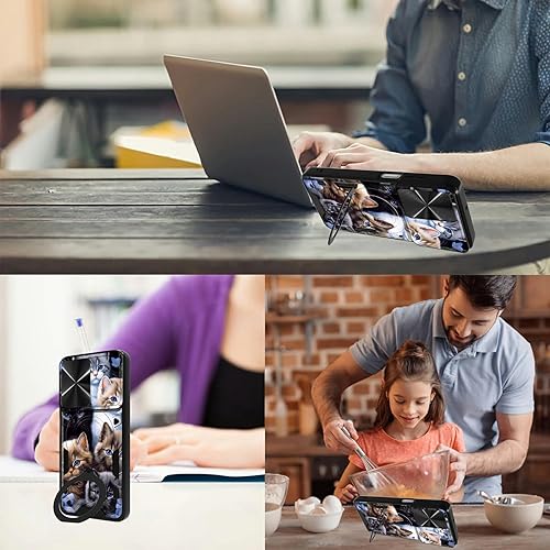 Miniatura 7 de BEOTIWAD Funda para Moto G 5G 2023 con cubierta deslizante para cámara y protector de pantalla, soporte de anillo giratorio de 360 integrado,