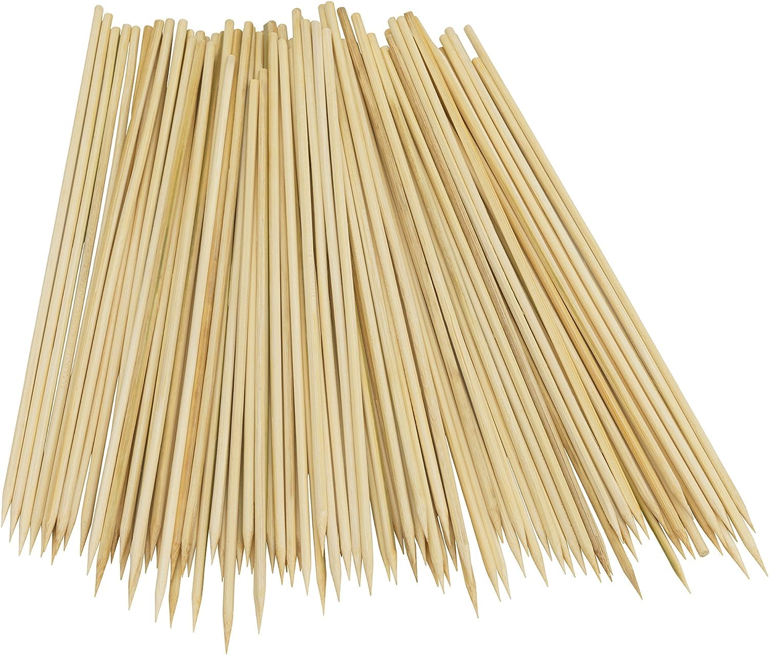 Pinchos de madera para barbacoa y parrilla – Palitos de bambú – Pincho para frutas (500, 30 cm)