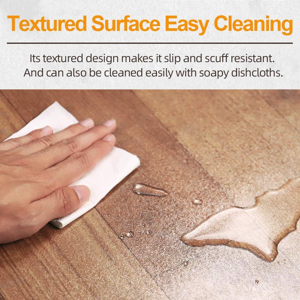 Office Chair Mat for Hardwood Floor, 48"X36", 2.4mm Thick, Textured Surface for Easy Roll, Durable Hard Floor Desk Chair Mats with Lip, Easy Flat and Clean, Computer Desk Protector : Office Products