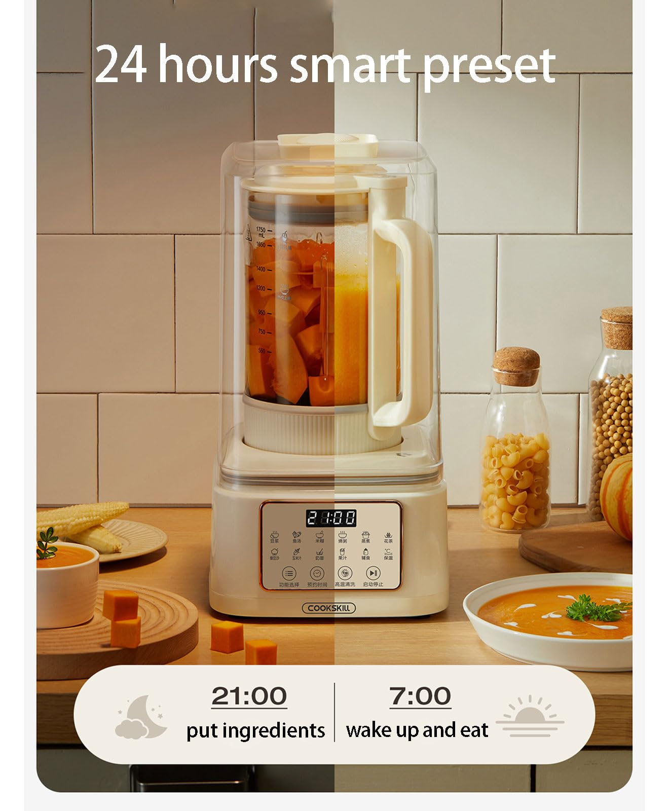 COYOUCO Nussmilchbereiter, Sojamilchbereiter, automatische Mandelmilchmaschine 1750ML