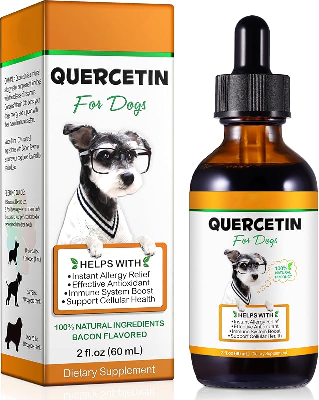 Suplemento Fitoterápico de Quercetina Líquida para Cães VOSIFSDIY, 60 mL