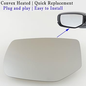 Driver Side Heated Mirror Glass Compatible with 2013 2014 2015 2016 2017 Honda Accord Left Side Mirror Glass with Rear Holder