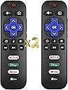 Replacement for Roku TV Remote Control, (Pack of 2), w/Netflix, Disney, YouTube and Apple TV Button, 1 Year Warranty