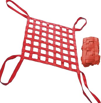 Safety Lifting Net Straps - Polyester Cargo Lifting Net, Lifting Sling Net, Rope Lifting Net, Material Handling Straps, Heavy Objects 10cm Square Mesh Tear Resistance, Load 0.3-3.5Ton