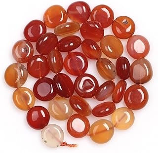 Red Carnelian Beads for Jewelry Making Natural Gemstone Semi Precious 9x12mm Freeform Potato Shape 15" JOE FOREMAN